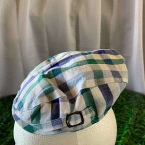 Janie and Jack Plaid Newsboy Cap 0-6M